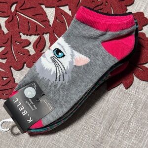 K. Bell Cats Low Show Women Socks 6 Pack NWT